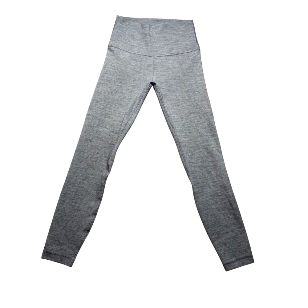 Lululemon Leggings Womens 4 Grey Space Dye High Rise Athletic Yoga Pants